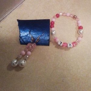 Love bracelet and earrings set